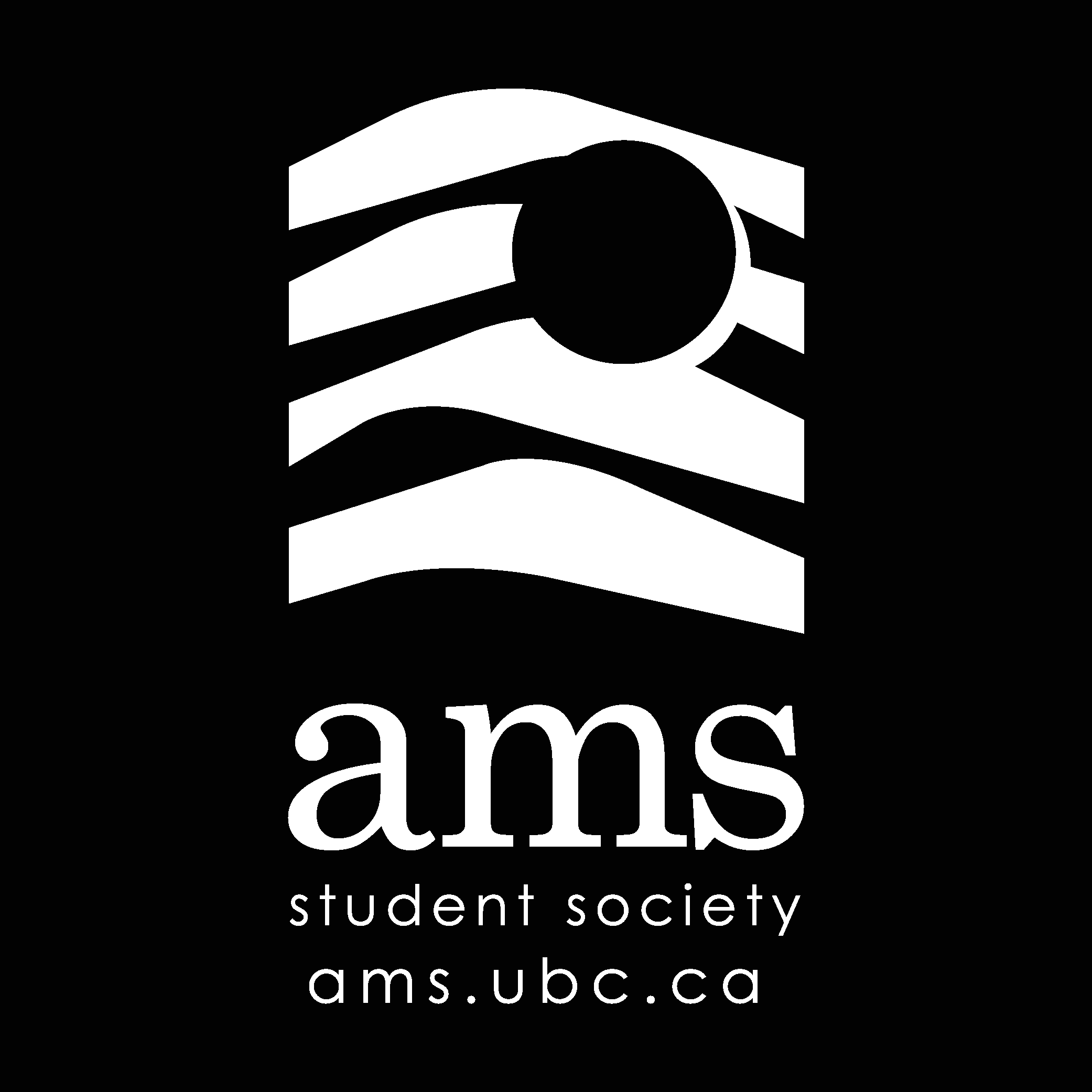 AMS Student Society White Logo Vector Logo